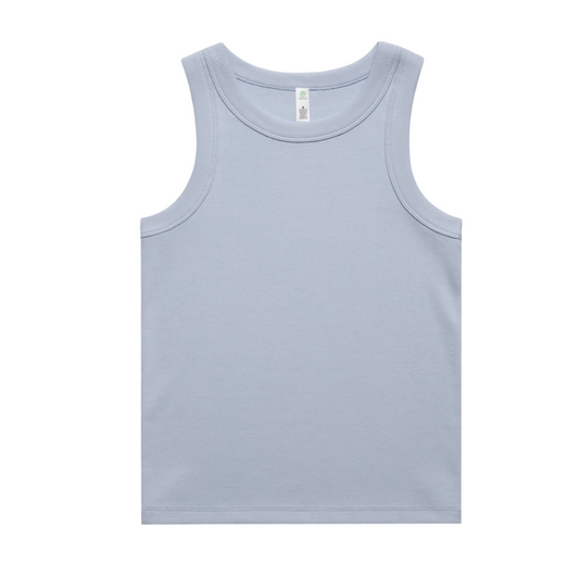 Light Blue Alpha Women's Ribbed Tank