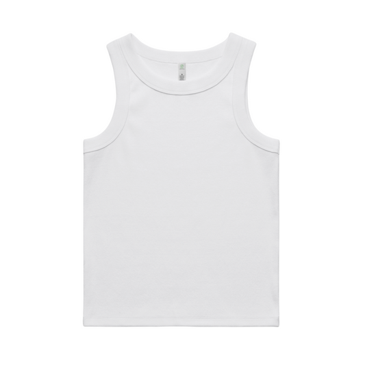 White Alpha Women's Ribbed Tank