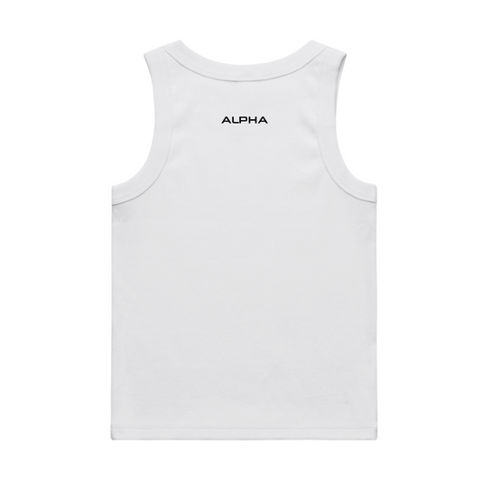 White Alpha Women's Ribbed Tank