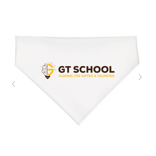 White GT School Dog Bandana