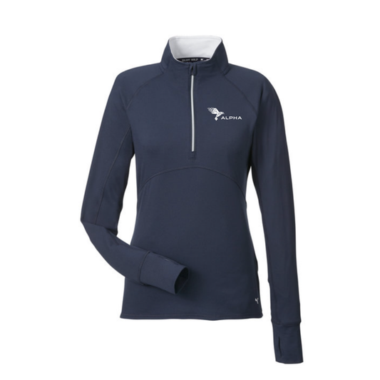 Navy Alpha Women's Puma Zip Pullover