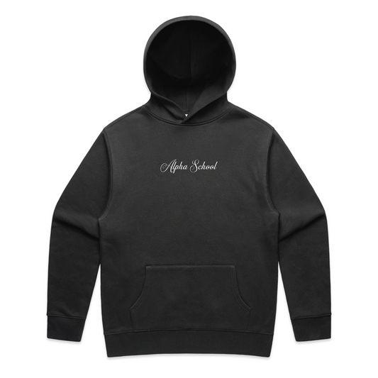 Faded Black Alpha School Hoodie