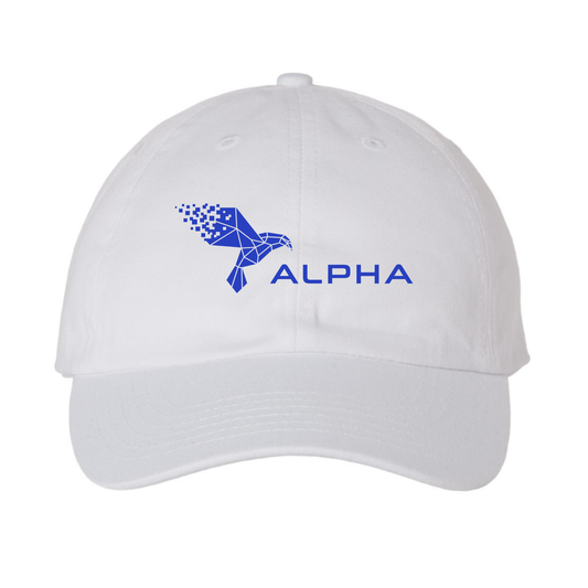 White Alpha Dad Hat