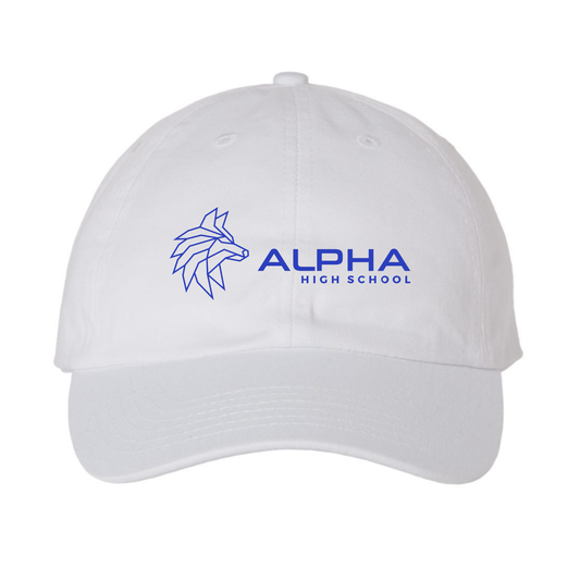 White Alpha Dad Hat