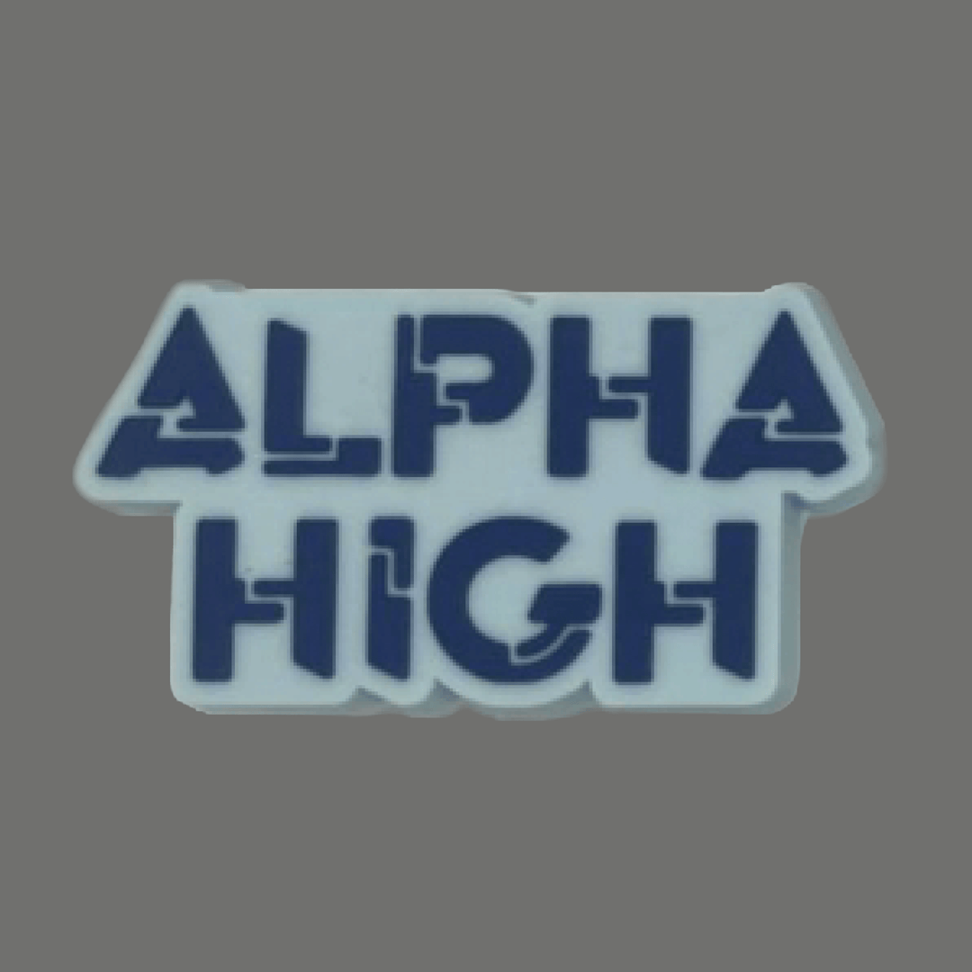 Photo of Alpha High Wording Jibbitz
