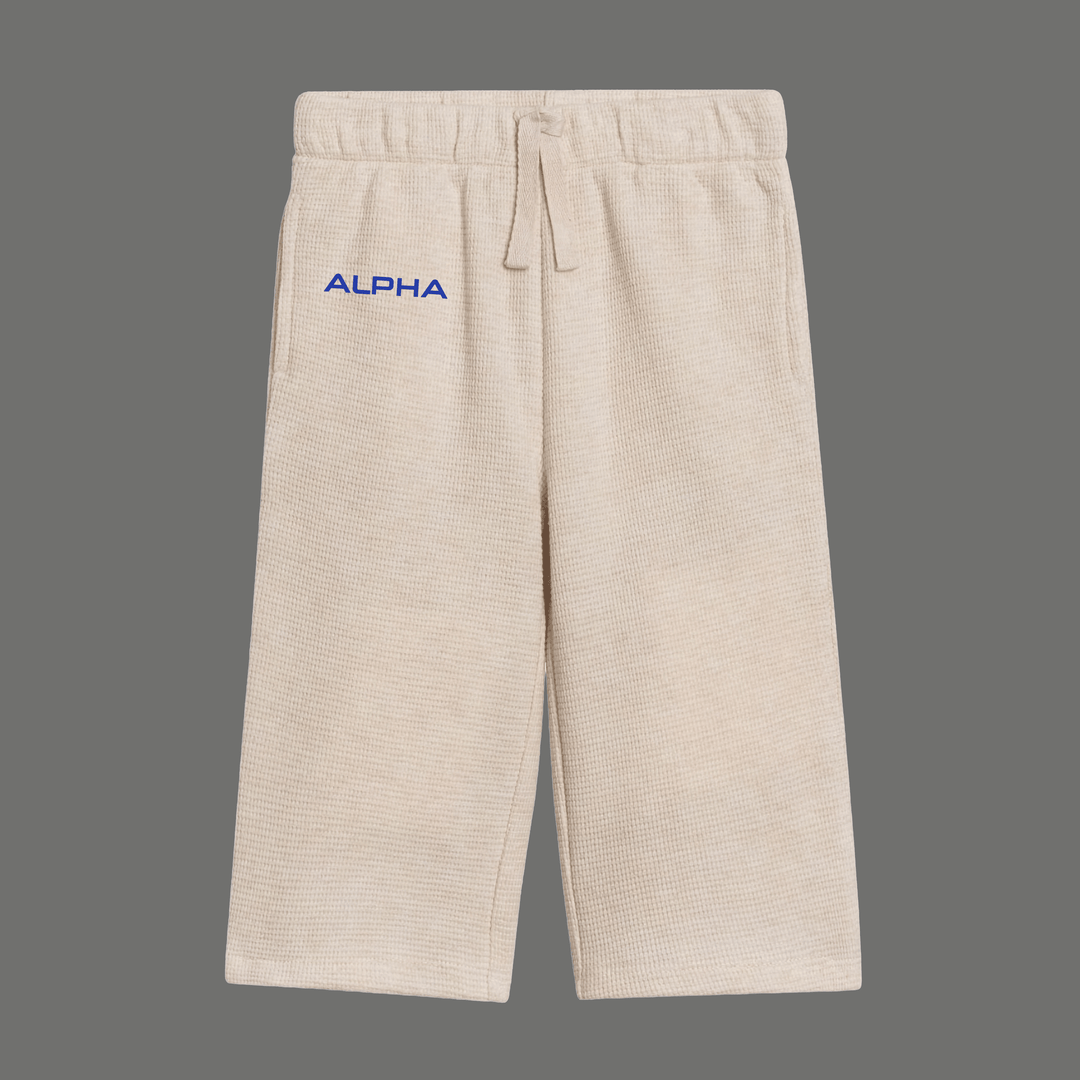 Photo of Clove Waffle Knit Straight Leg Pants