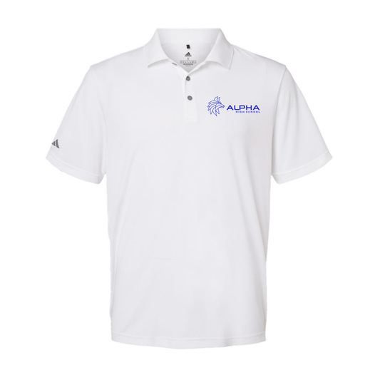White Alpha Men's Adidas Polo