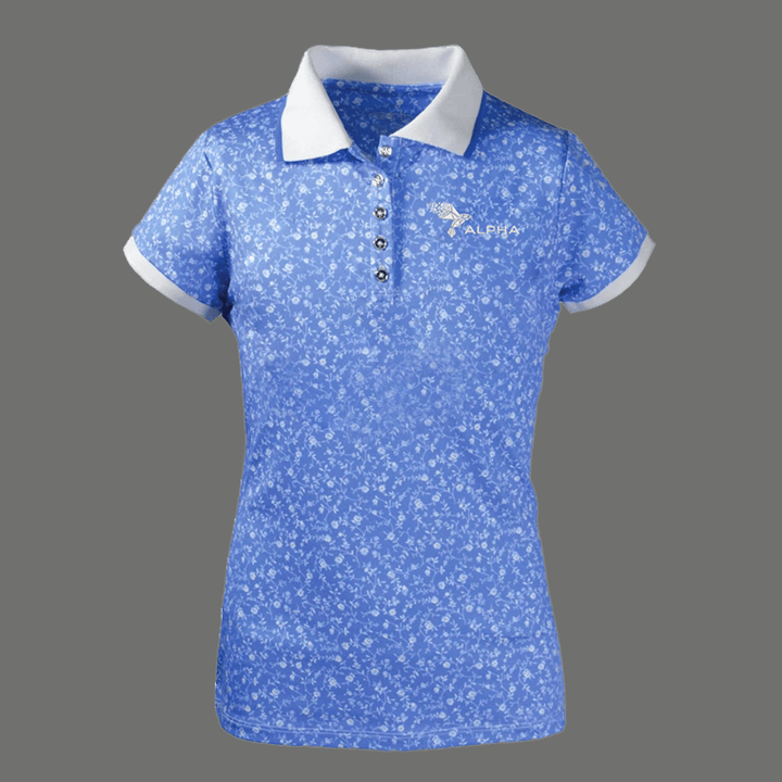 Girls Floral Polo Shirt
