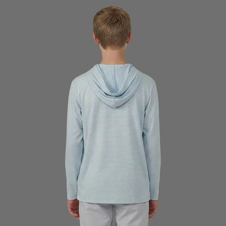 Youth Boys Striped Hooded Shirt