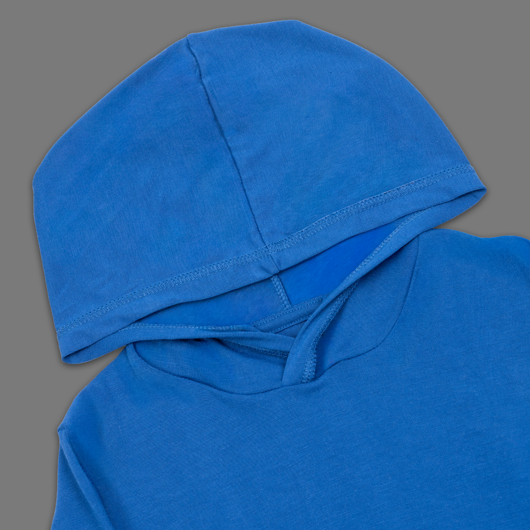 Kids Navy Sun Protective Hooded Shirt