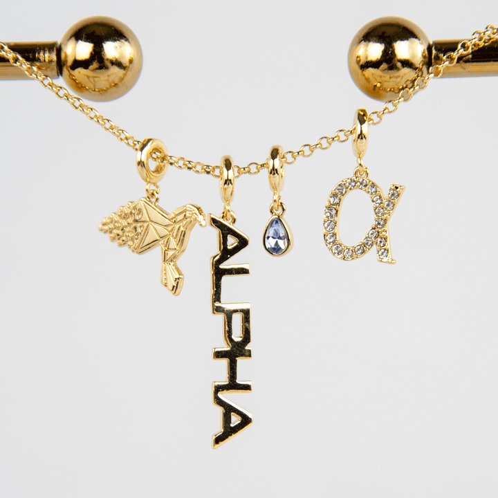 Cluster Charm Necklace with Alpha Bird