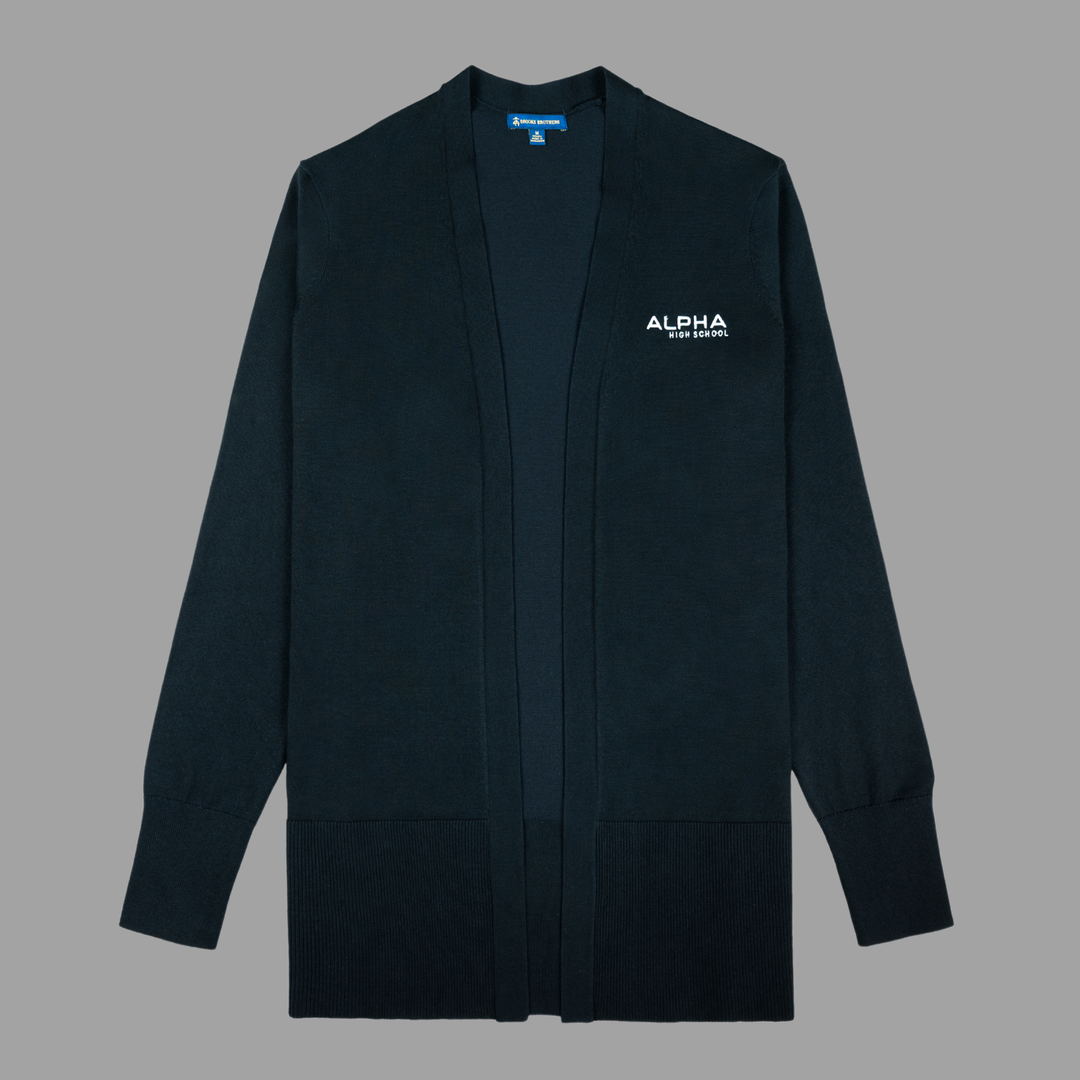 Women’s Alpha High School Cotton Stretch Long Cardigan Sweater