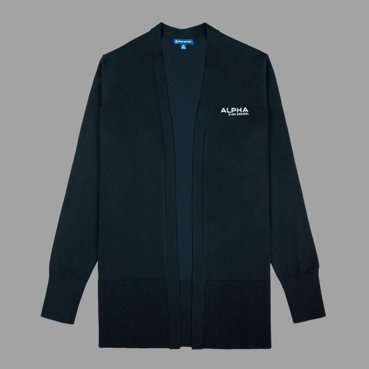 Women’s Alpha High School Cotton Stretch Long Cardigan Sweater