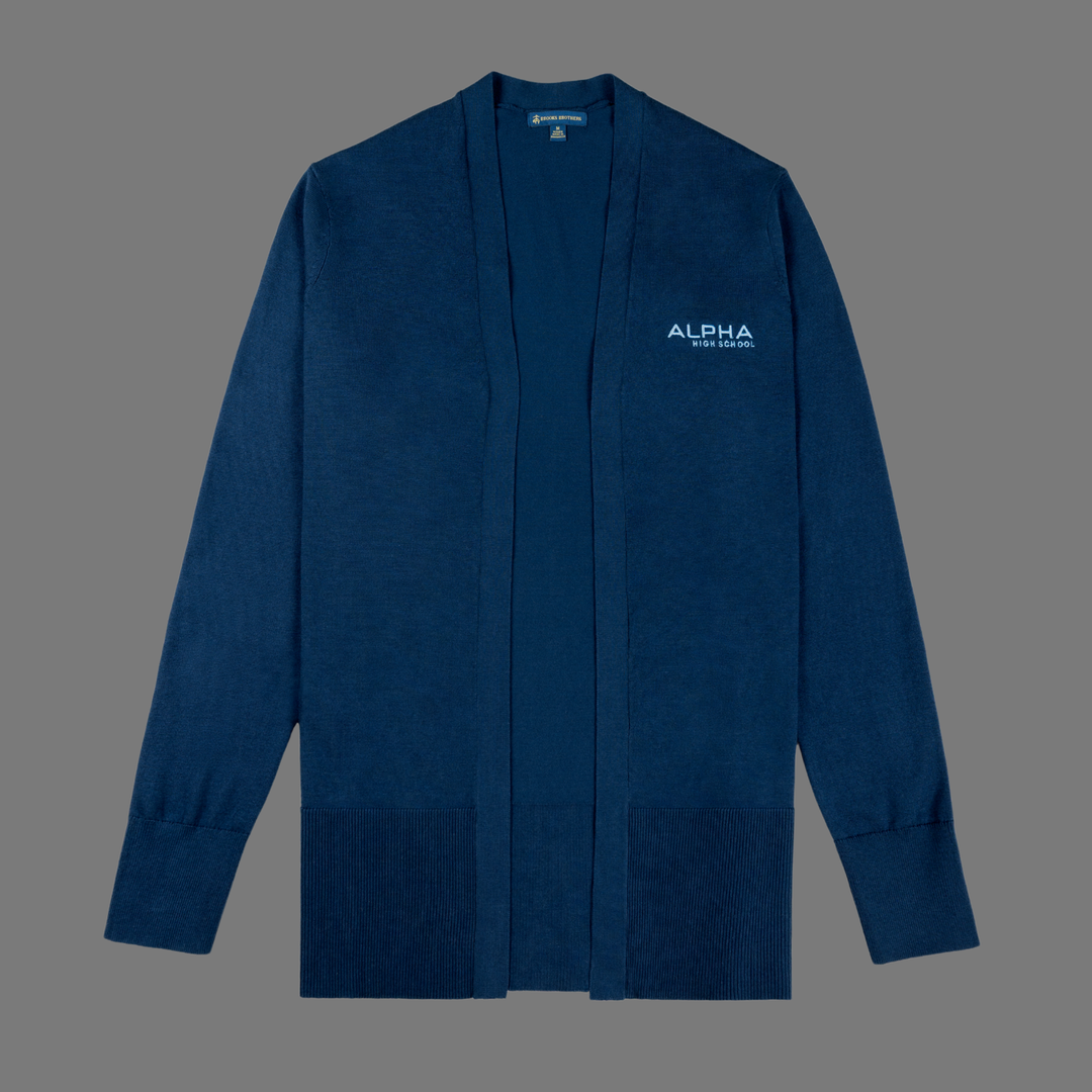 Women’s Alpha High School Cotton Stretch Long Cardigan Sweater
