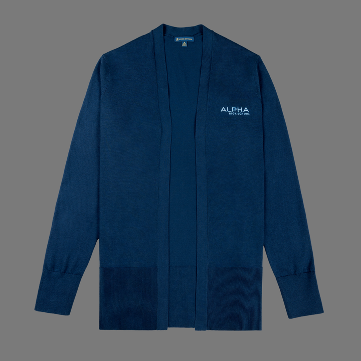 Women’s Alpha High School Cotton Stretch Long Cardigan Sweater