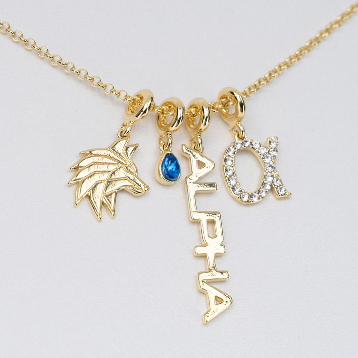 Cluster Charm Necklace with Alpha High Wolf
