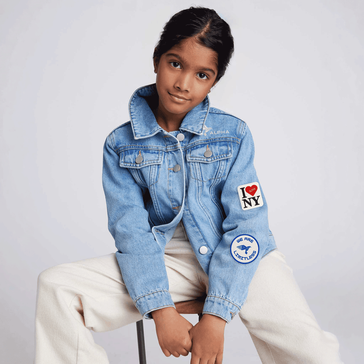 Photo of Girls 100% Organic Cotton Denim Jacket