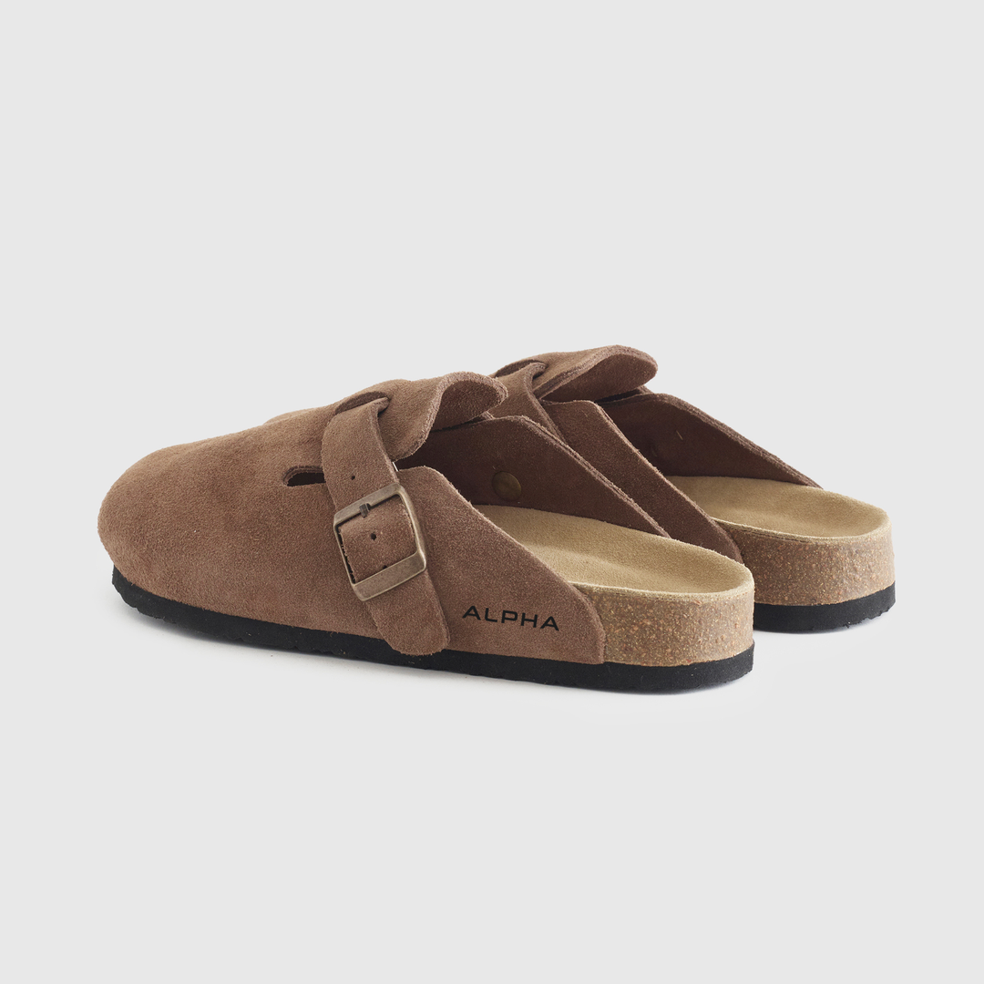 Water Repellent Suede Clog Mule