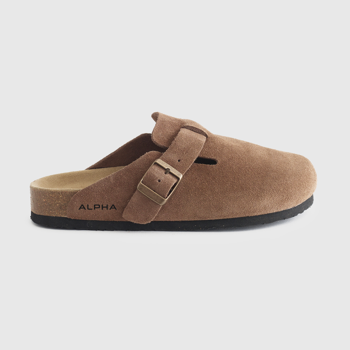 Water Repellent Suede Clog Mule