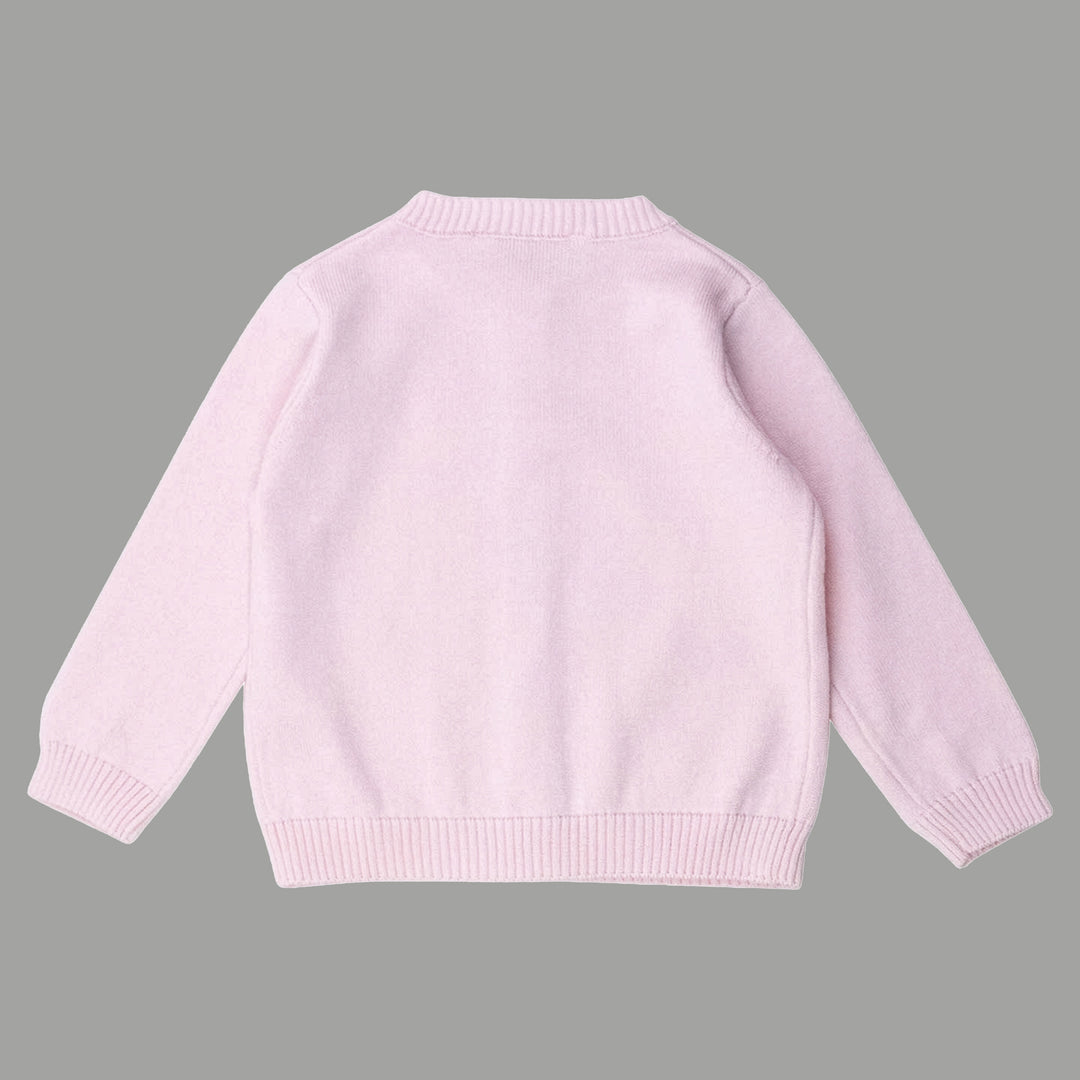 Girls Pointelle Cardigan Sweater