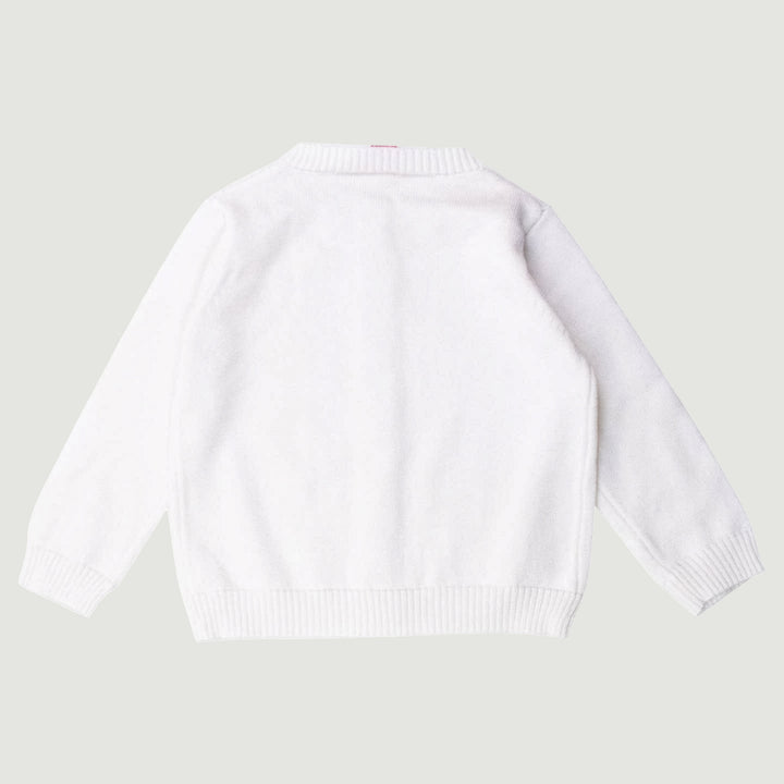 Girls Pointelle Cardigan Sweater