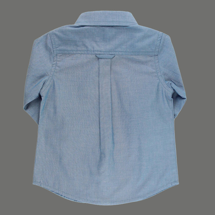 Boys Chambray Long Sleeve Button-up Shirt