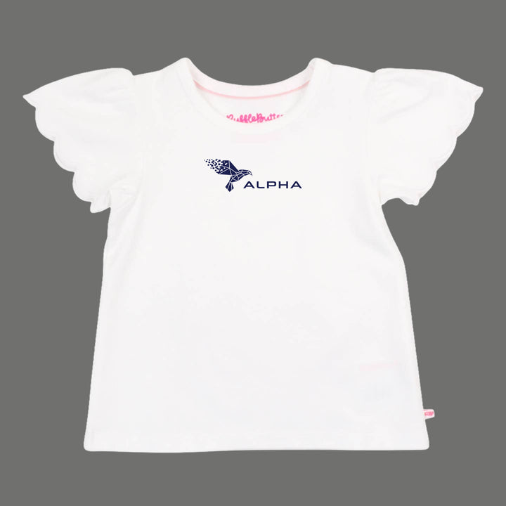 Photo of Girls Knit Short Sleeve Scallop Tee