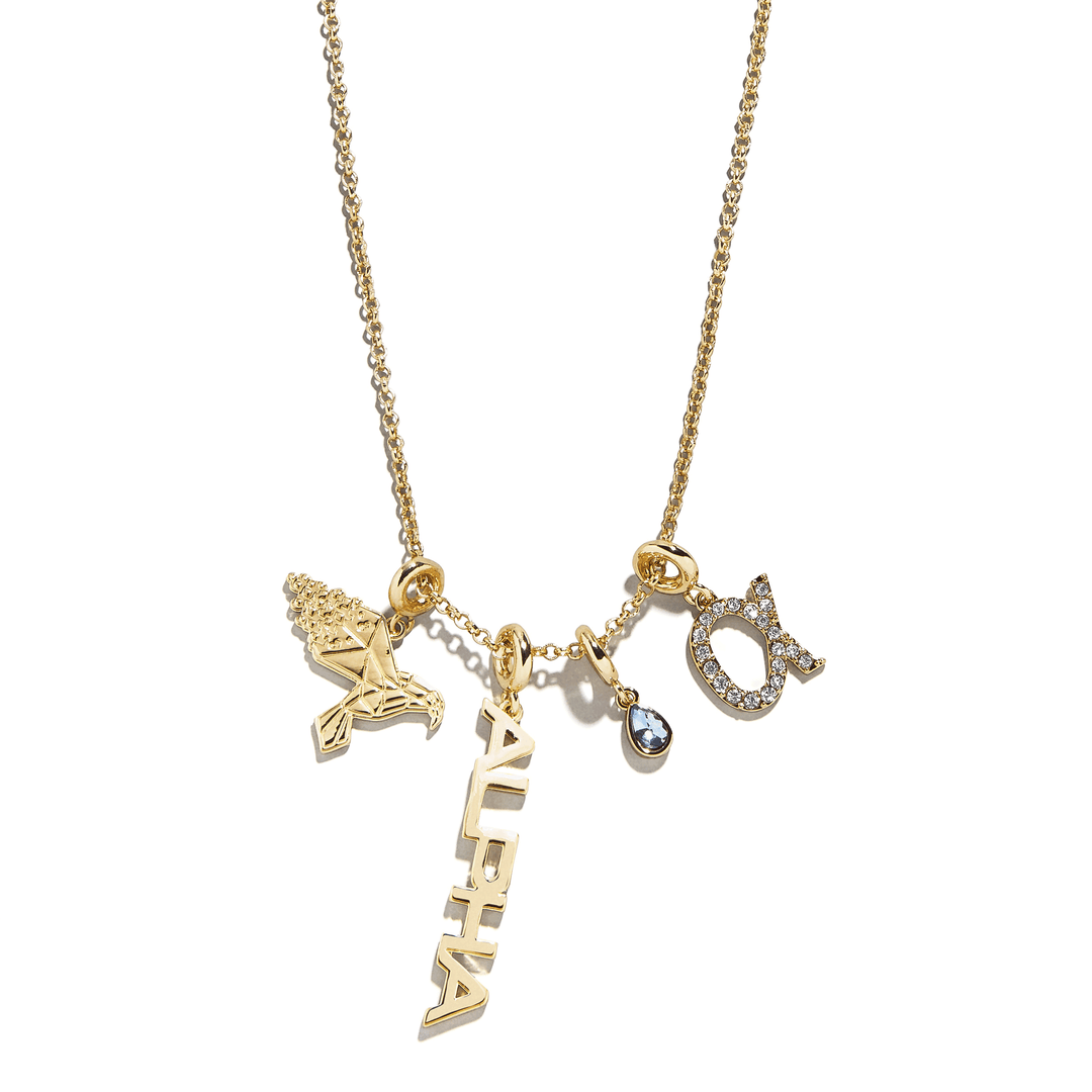 Cluster Charm Necklace with Alpha Bird