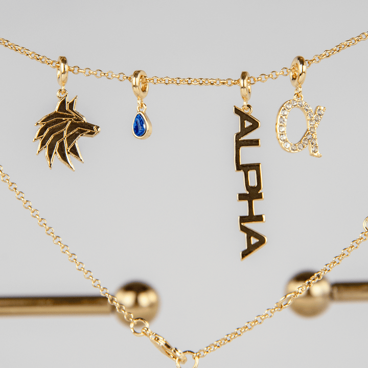 Cluster Charm Necklace with Alpha High Wolf