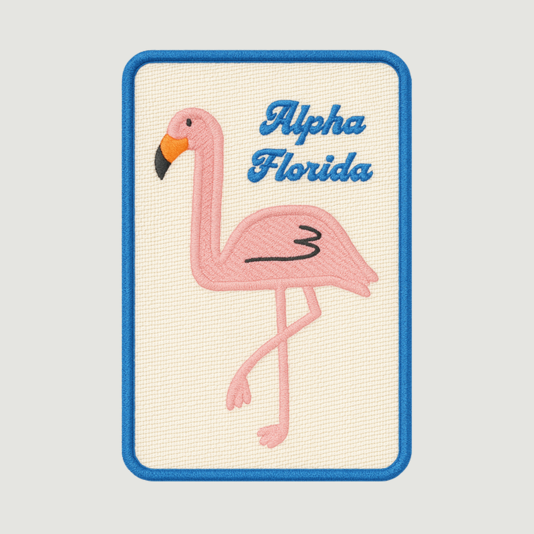 Photo of Pink Flamingo, "Alpha Florida" Patch