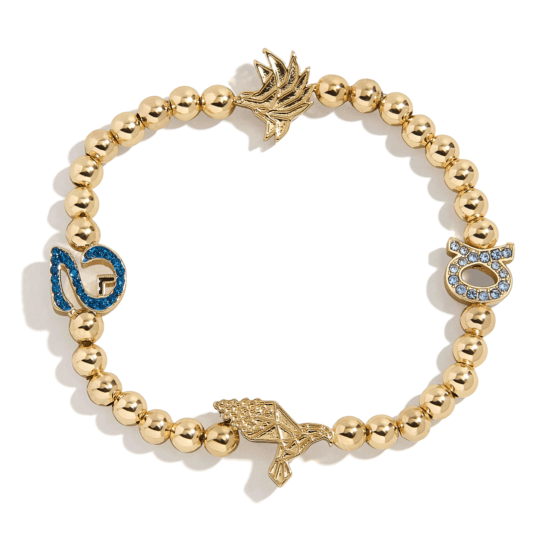 Pisa Charm Bracelet with Alpha Bird and Wolf