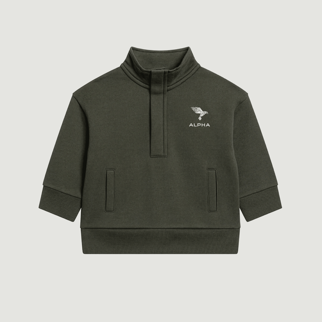 Eunan Fleece Half-zip Pullover Sweatshirt