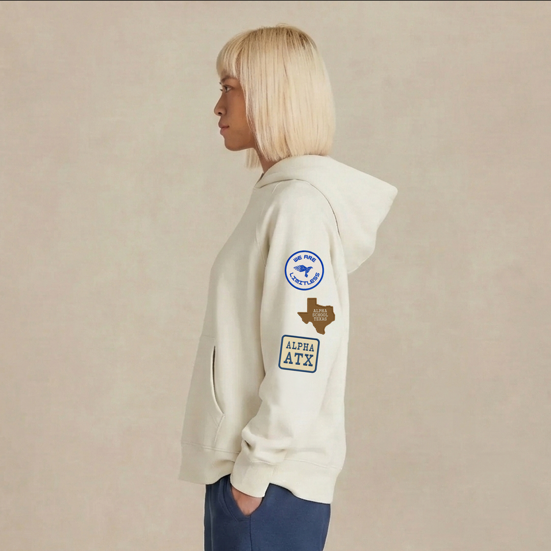 Ultra Heavyweight Organic French Terry Hoodie with Ella G. Patches (Unisex Fit)