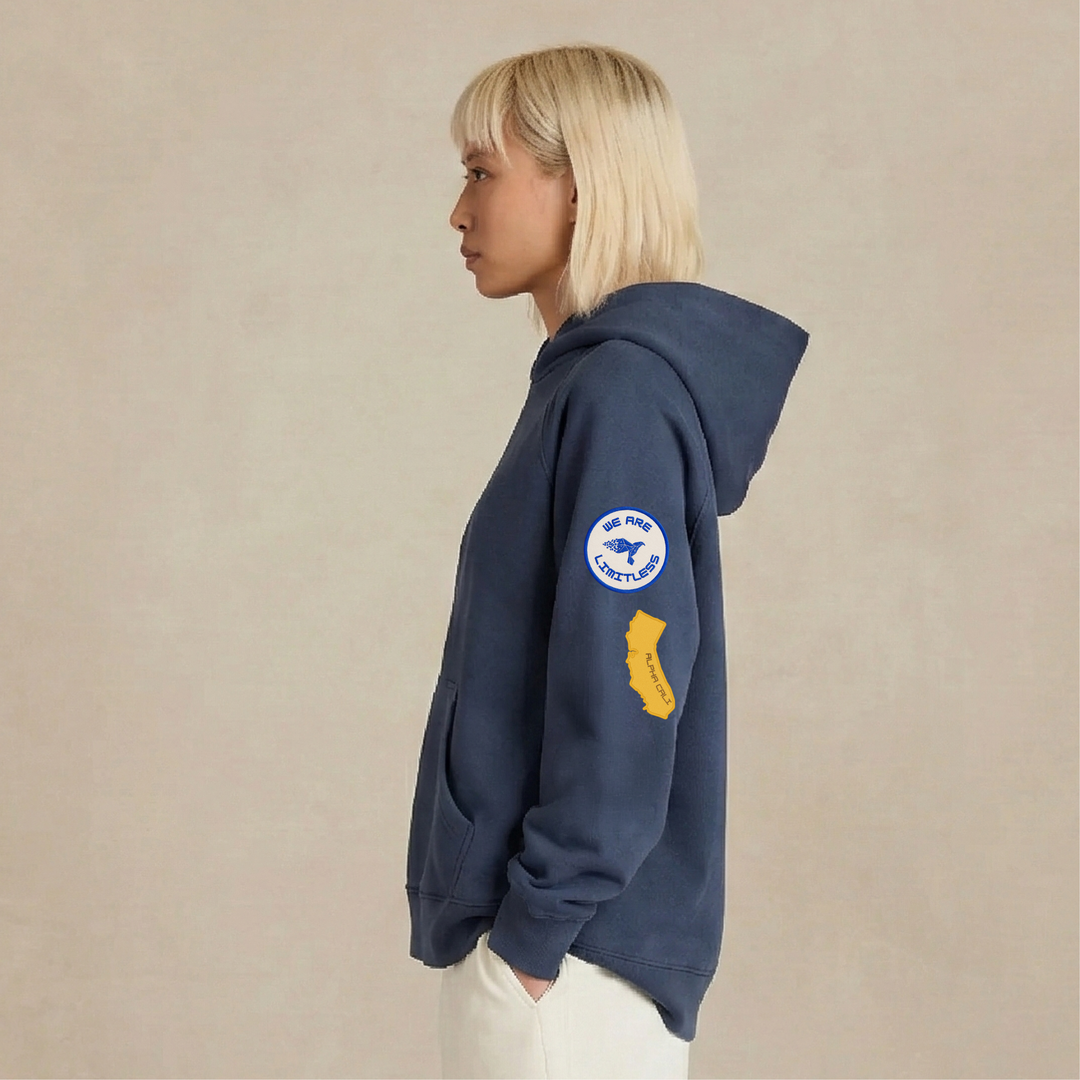 Ultra Heavyweight Organic French Terry Hoodie with Ella G. Patches (Unisex Fit)