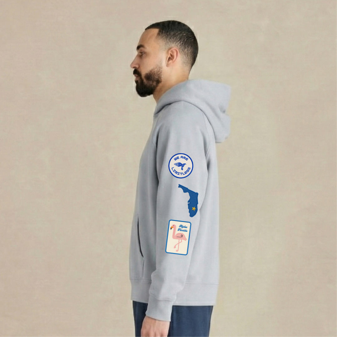 Ultra Heavyweight Organic French Terry Hoodie with Ella G. Patches (Unisex Fit)