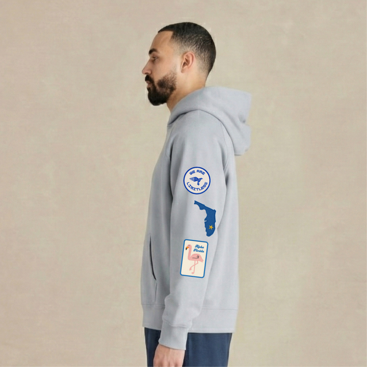 Ultra Heavyweight Organic French Terry Hoodie with Ella G. Patches (Unisex Fit)