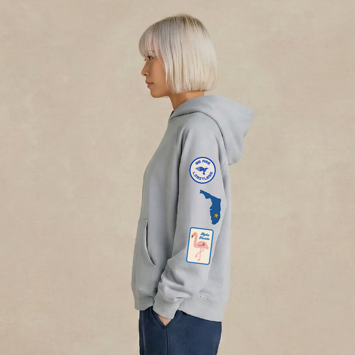 Ultra Heavyweight Organic French Terry Hoodie with Ella G. Patches (Unisex Fit)