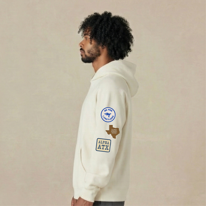 Ultra Heavyweight Organic French Terry Hoodie with Ella G. Patches (Unisex Fit)
