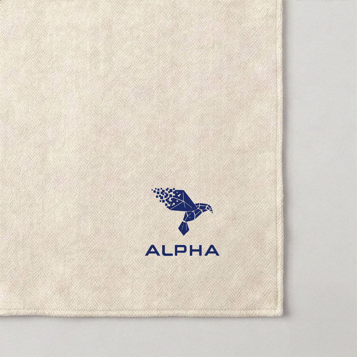 Alpha Herringbone Wool Cashmere Throw Blanket